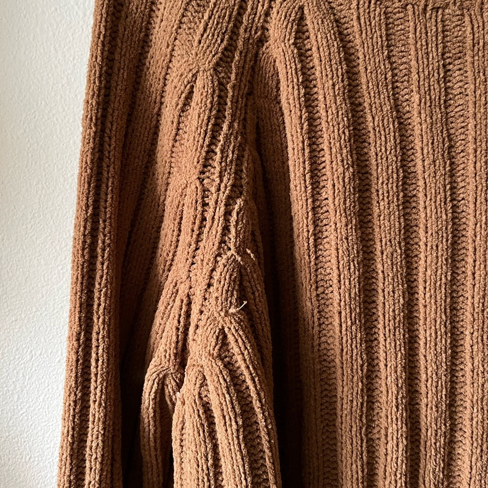 American Eagle Outfitters Chenille Brown Sweater - Picture 2 of 11